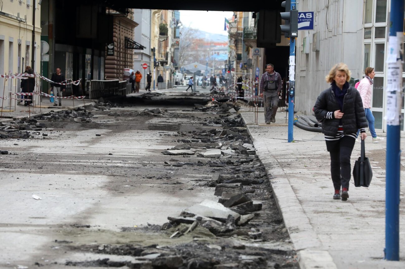 Rijeka: Radovi u Adamićevoj ulici Rijeka: Radovi u Adamićevoj ulici