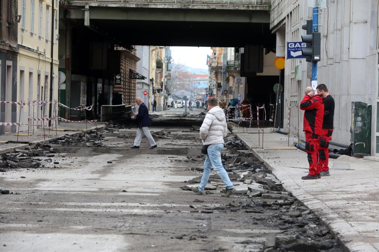 Rijeka: Radovi u Adamićevoj ulici Rijeka: Radovi u Adamićevoj ulici