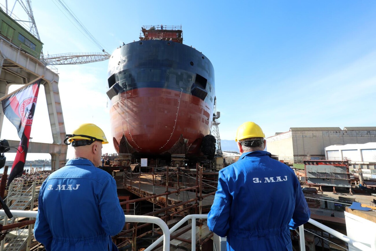 Rijeka: Andrej Plenković sudjelovao na svečanosti porinuća broda Gradnja 527 Rijeka: Andrej Plenković sudjelovao na svečanosti porinuća broda Gradnja 527