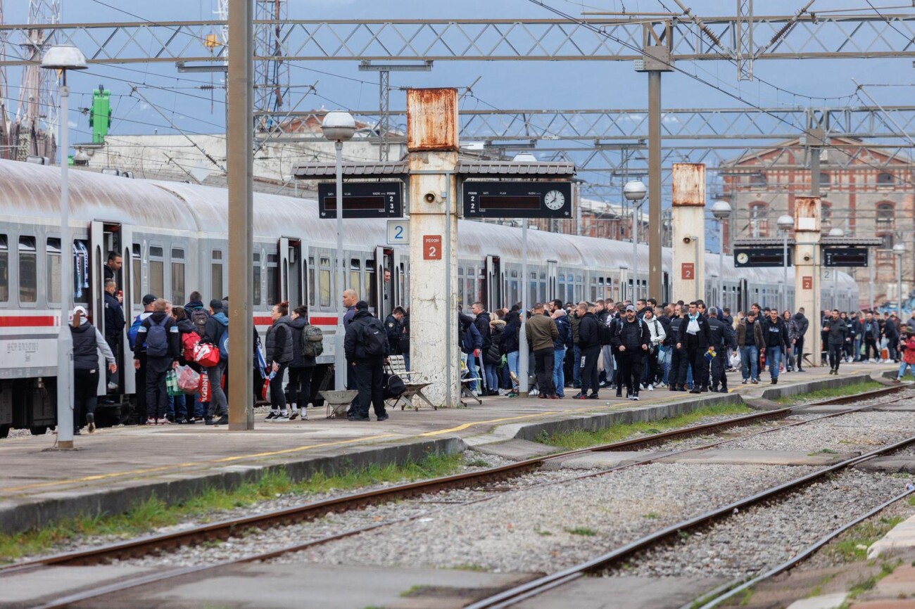 Rijeka: Polazak Bijelog vlaka s Armadom na derbi u Zagreb Rijeka: Polazak Bijelog vlaka s Armadom na derbi u Zagreb