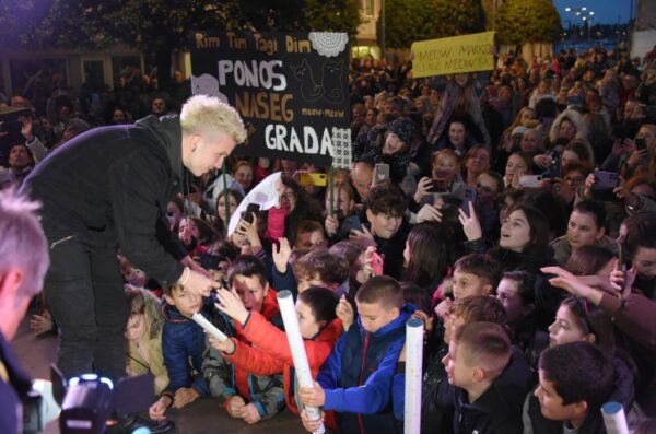 Umag: Doček Marka Purišića poznatog kao Baby Lasagna