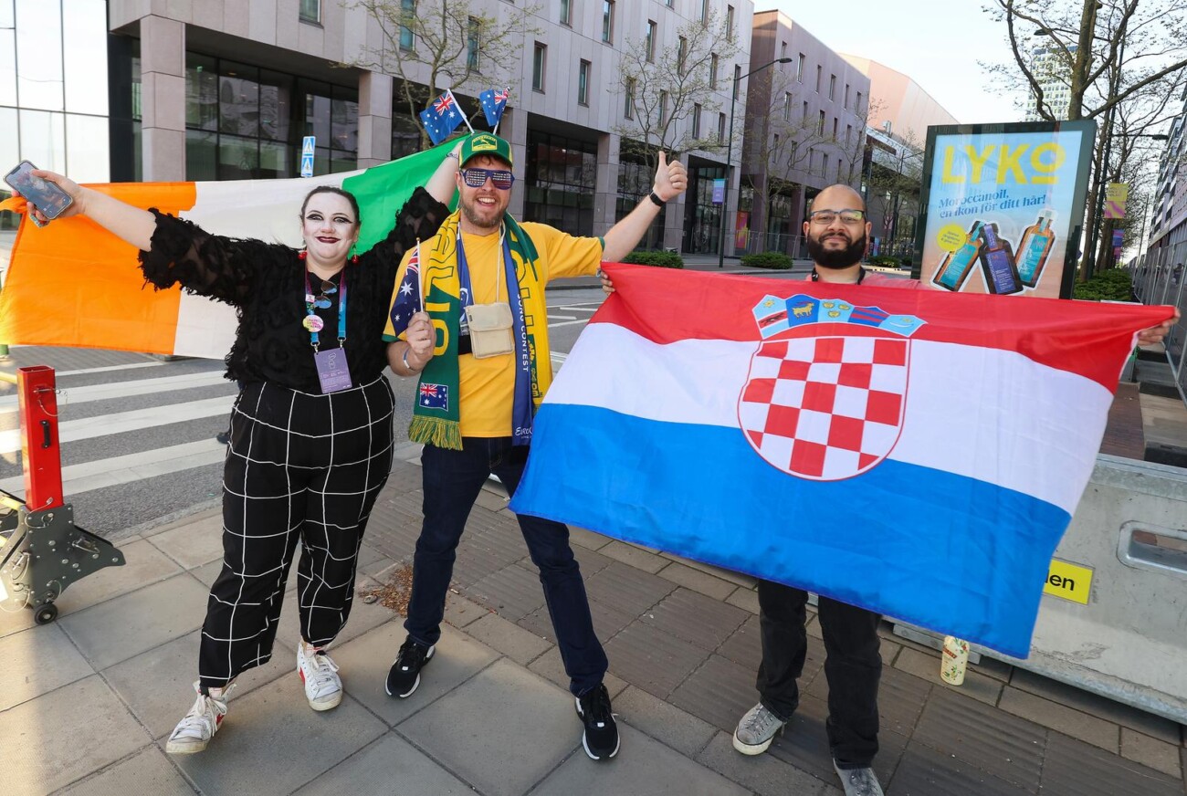 Malmo: Atmosfera ispred dvorane uoči prve polufinalne večeri Eurosonga Malmo: Atmosfera ispred dvorane uoči prve polufinalne večeri Eurosonga