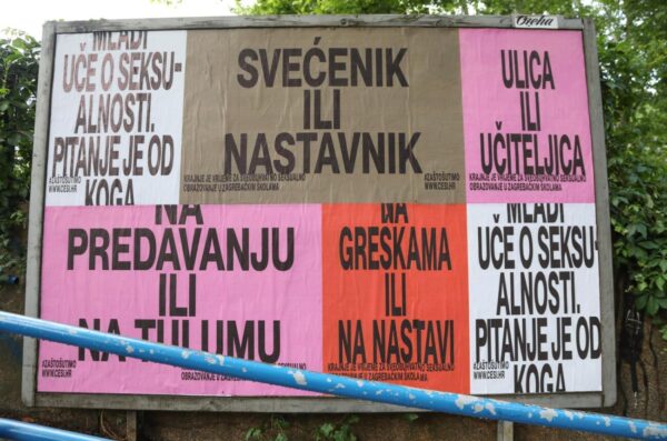 Zagreb: Osvanuli su plakati kojima se proziva Grad zbog neuvođenja sveobuhvatnog seksualnog obrazovanja u škole