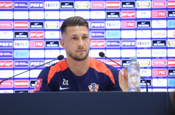 Rijeka: Luka Ivanušec i Marco Pašalić na konferenciji za medije hrvatske nogometne reprezentacije
