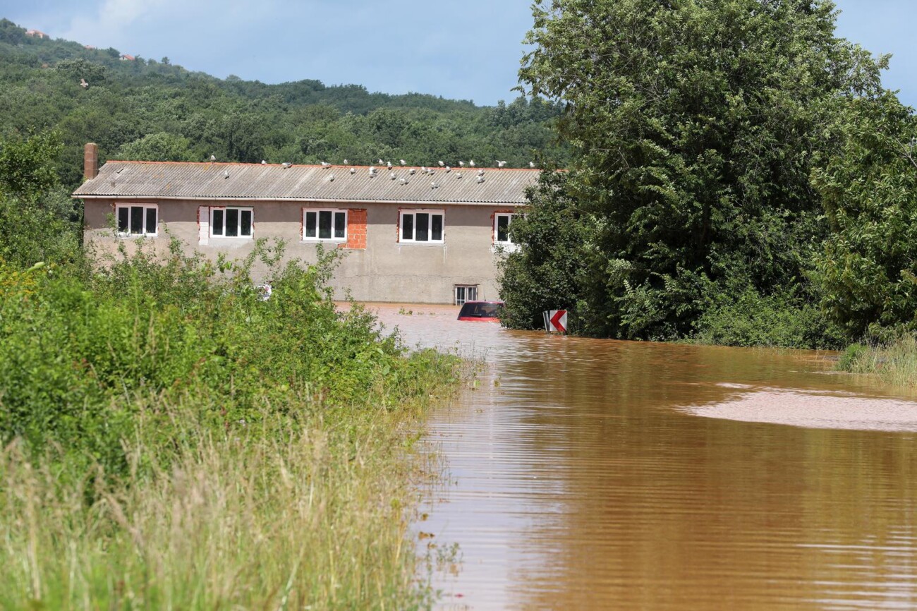Veliki potop na otoku Krku, pala rekordna količina kiše Veliki potop na otoku Krku, pala rekordna količina kiše