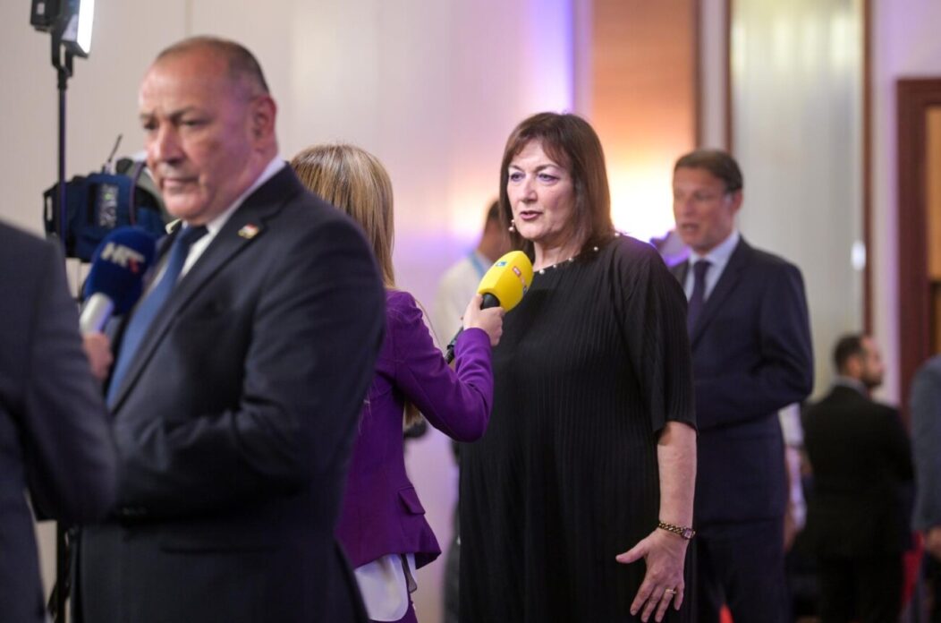 Zagreb: Izborni stožer HDZ-a gdje se čekaju rezultati izbora za Europski parlament Zagreb: Izborni stožer HDZ-a gdje se čekaju rezultati izbora za Europski parlament