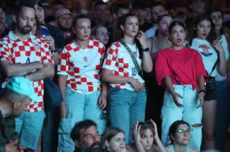 Rijeka: Navijači prate nogometnu utakmicu između Hrvatske i Italije Rijeka: Navijači prate nogometnu utakmicu između Hrvatske i Italije