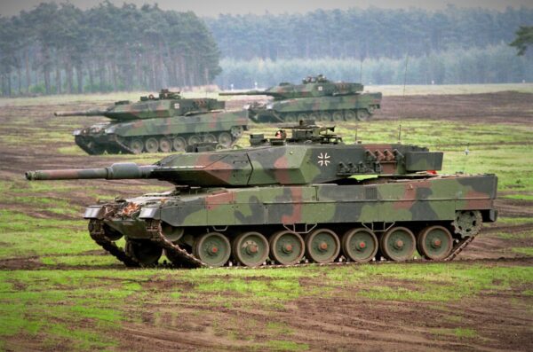Kampfpanzer Leopard 2 A5 bei einer Lehr- und Gefechtsvorführung. ….