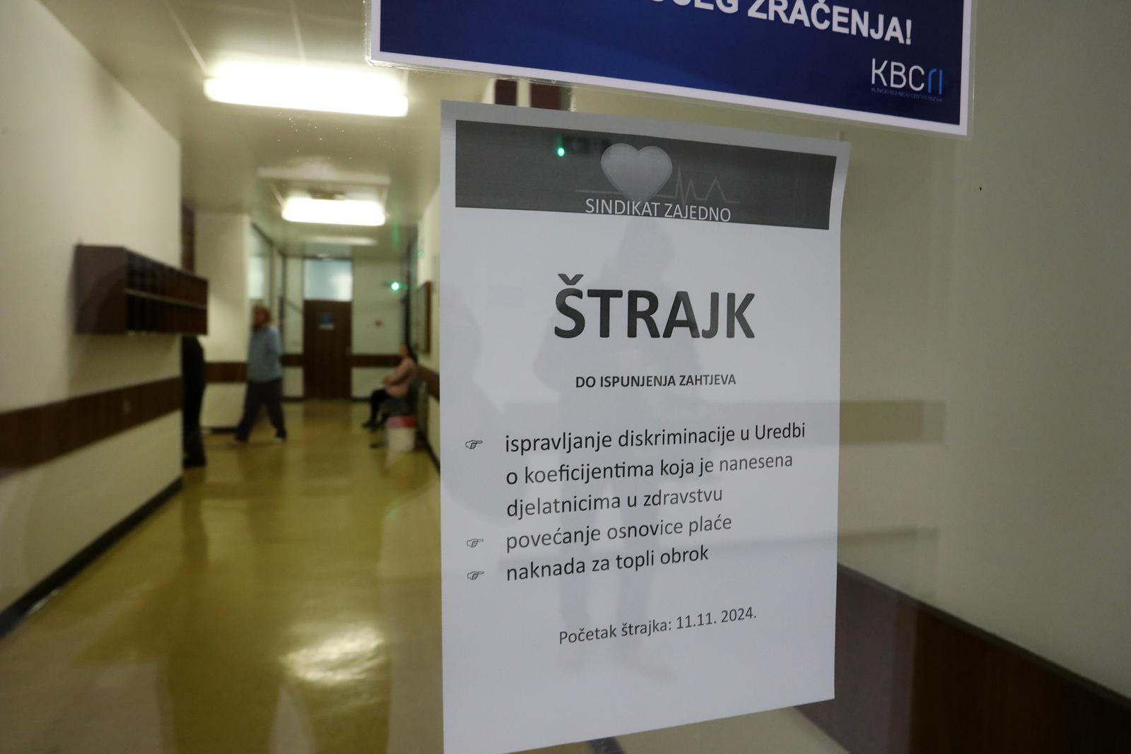 Rijeka: Štrajk medicinskih djelatnika u KBC-u Rijeka Rijeka: Štrajk medicinskih djelatnika u KBC-u Rijeka