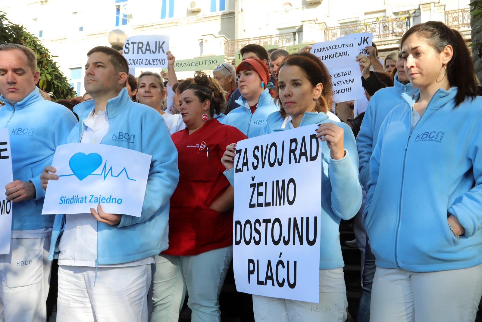 Rijeka: Štrajk medicinskih djelatnika u KBC-u Rijeka Rijeka: Štrajk medicinskih djelatnika u KBC-u Rijeka