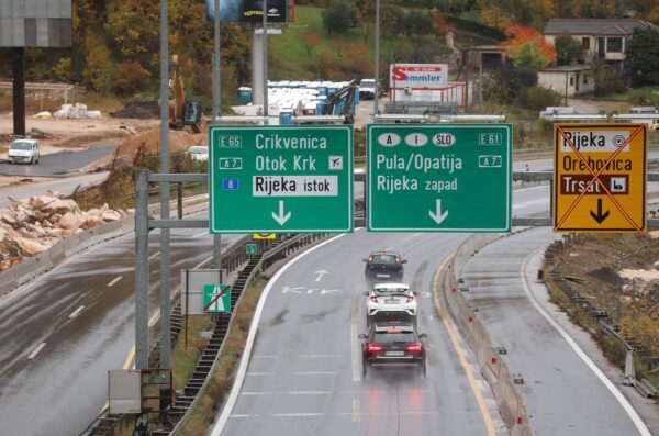 Rijeka: Kiša usporava promet na autocestama Primorsko goranske županije