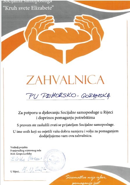 Zahvalnica – soc. sam. Zahvalnica – soc. sam.