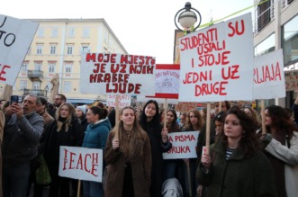 Rijeka: Skup podrške studentima u Srbiji