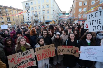 Rijeka: Skup podrške studentima u Srbiji