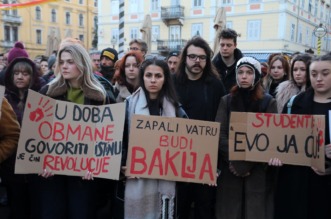 Rijeka: Skup podrške studentima u Srbiji
