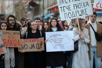 Rijeka: Skup podrške studentima u Srbiji
