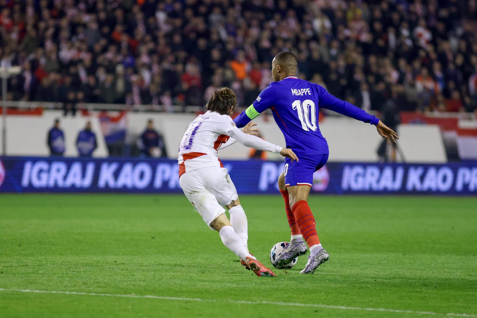 Prva utakmica četvrtfinala UEFA Lige nacija između Hrvatske i Francuske Prva utakmica četvrtfinala UEFA Lige nacija između Hrvatske i Francuske
