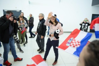 Dolazak Zrinke Ljutić iz SAD-a nakon osvajanja malog Kristalnog globusa Dolazak Zrinke Ljutić iz SAD-a nakon osvajanja malog Kristalnog globusa