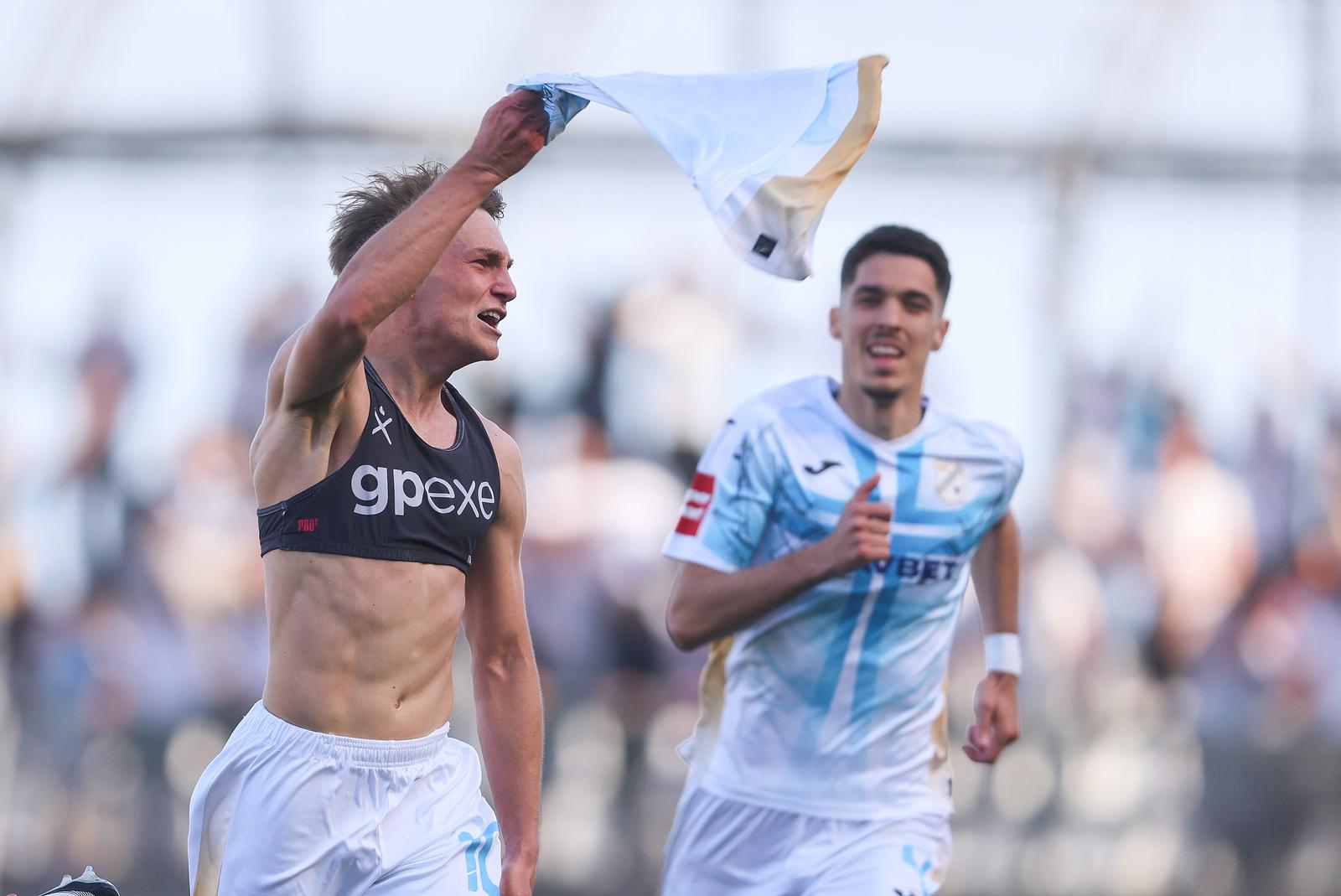 Rijeka: Toni Fruk zabija drugi gol za Rijeku u susretu sa Slaven Belupo Rijeka: Toni Fruk zabija drugi gol za Rijeku u susretu sa Slaven Belupo