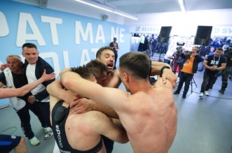 Igrači Rijeke slave osvajanje prvenstva Hrvatske Igrači Rijeke slave osvajanje prvenstva Hrvatske