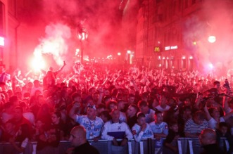 Igrači HNK Rijeka s navijačima na Korzu proslavili osvajanje prvenstva Hrvatske