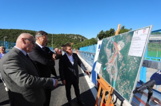 Rijeka: Premijer Plenković i ministar Butković obišli novi vijadukt na čvoru Orehovica Rijeka: Premijer Plenković i ministar Butković obišli novi vijadukt na čvoru Orehovica