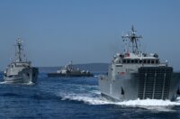Split: Vježba Hrvatske ratne mornarice za vojni mimoplov
