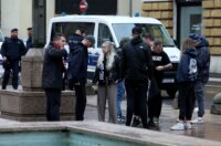 Navijači kluba Sparta Prague stigli u centar Rijeke pod pratnjom policije Navijači kluba Sparta Prague stigli u centar Rijeke pod pratnjom policije