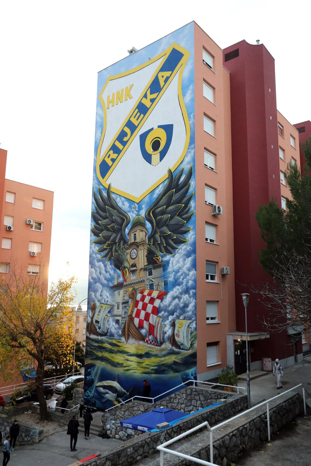 Rijeka: Svečano predstavljanje murala sa simbolima grada, Armade, HNK Rijeke i Hrvatske Rijeka: Svečano predstavljanje murala sa simbolima grada, Armade, HNK Rijeke i Hrvatske