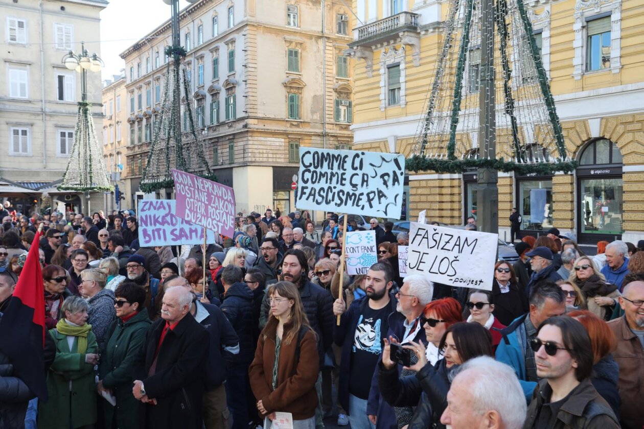 Rijeka: Prosvjedni marš Ujedinjeni protiv fašizma Rijeka: Prosvjedni marš Ujedinjeni protiv fašizma