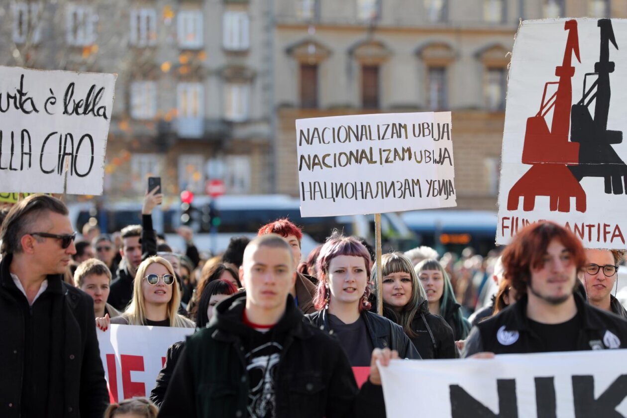 Rijeka: Prosvjedni marš Ujedinjeni protiv fašizma Rijeka: Prosvjedni marš Ujedinjeni protiv fašizma
