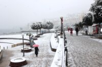 Opatija i okolica prekriveni su snijegom koji pada od jutarnjih sati Opatija i okolica prekriveni su snijegom koji pada od jutarnjih sati