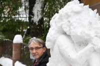 Zagreb:  Erotska skulptura od snijega