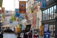 Rijeka: Parada karnevalskih zastava i predaja gradskog ključa maškarama Rijeka: Parada karnevalskih zastava i predaja gradskog ključa maškarama