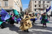 Rijeka: Parada karnevalskih zastava i predaja gradskog ključa maškarama Rijeka: Parada karnevalskih zastava i predaja gradskog ključa maškarama