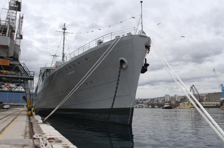 Rijeka: Rupa na pramcu broda Galeb nakon što ga je udario turski teretni brod