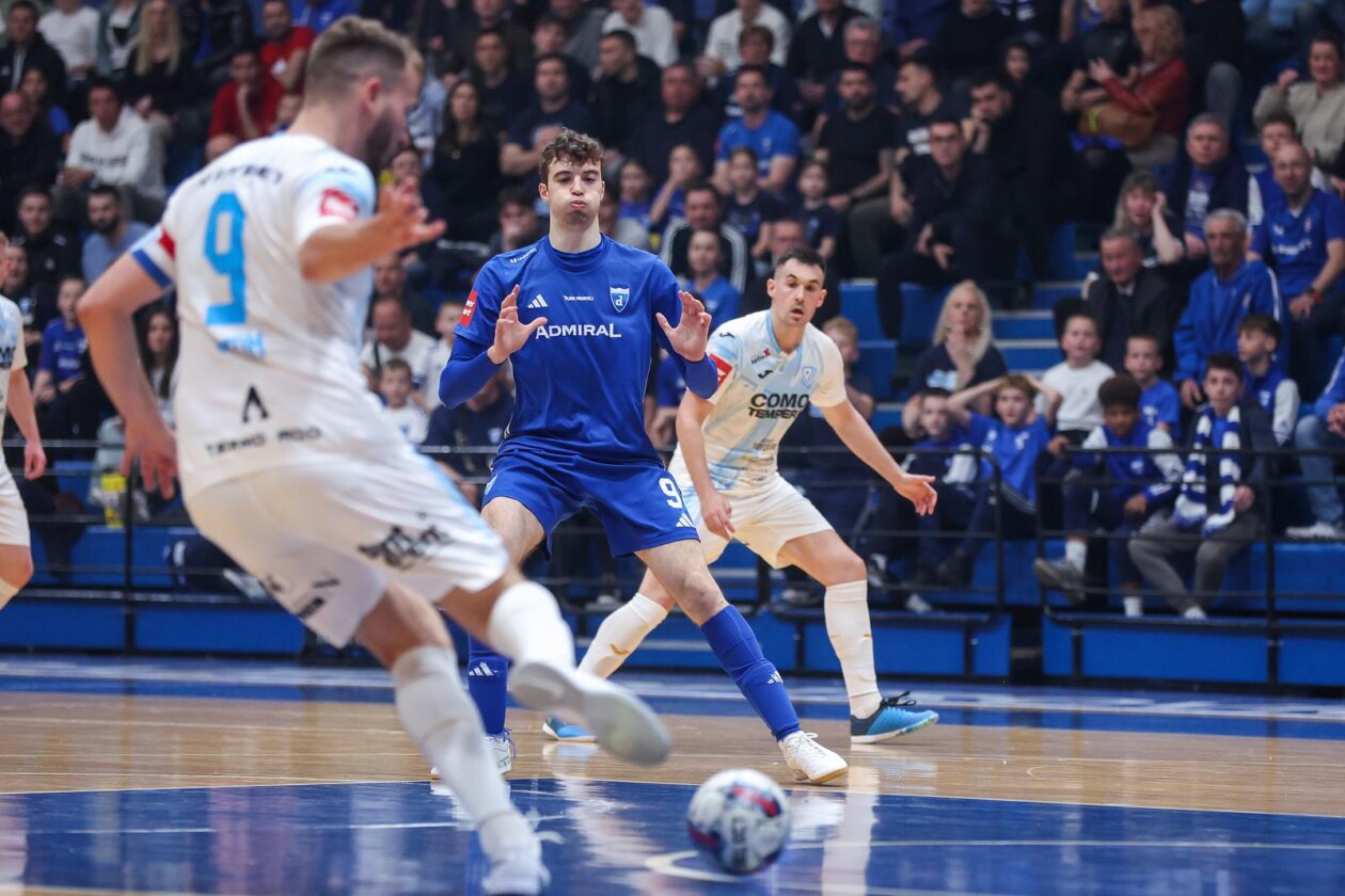 Susret Futsal Dinama i Rijeke u prvoj utakmici finala Hrvatskog malonogometnog kupa