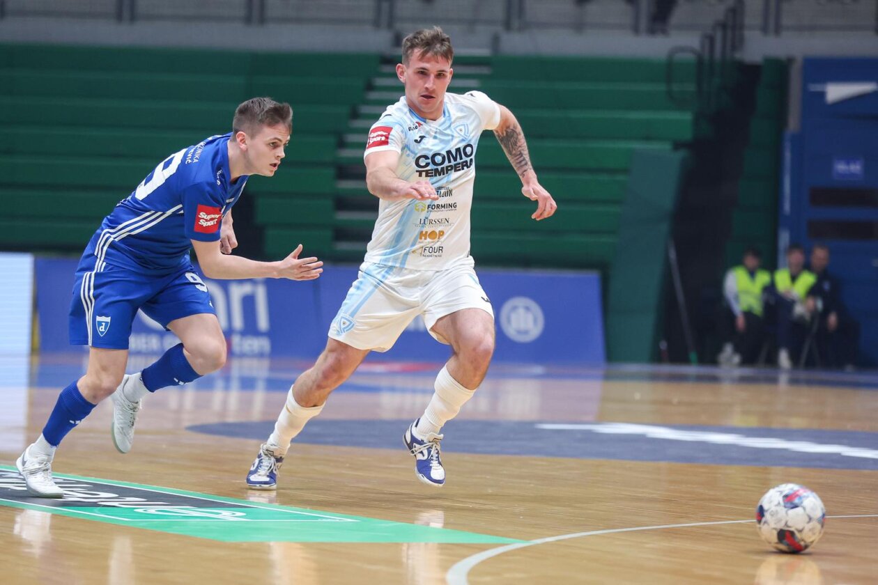 Susret Futsal Dinama i Rijeke u prvoj utakmici finala Hrvatskog malonogometnog kupa