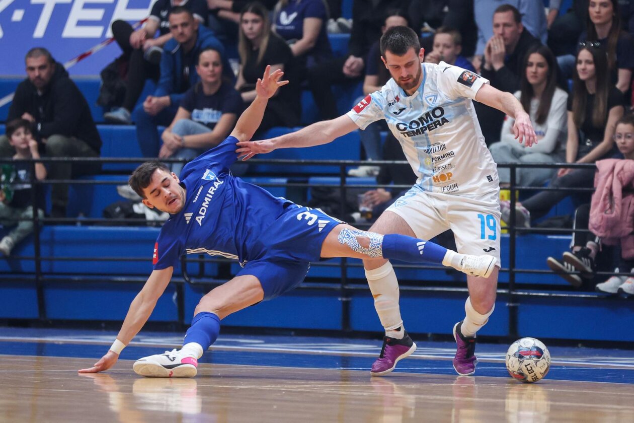 Susret Futsal Dinama i Rijeke u prvoj utakmici finala Hrvatskog malonogometnog kupa