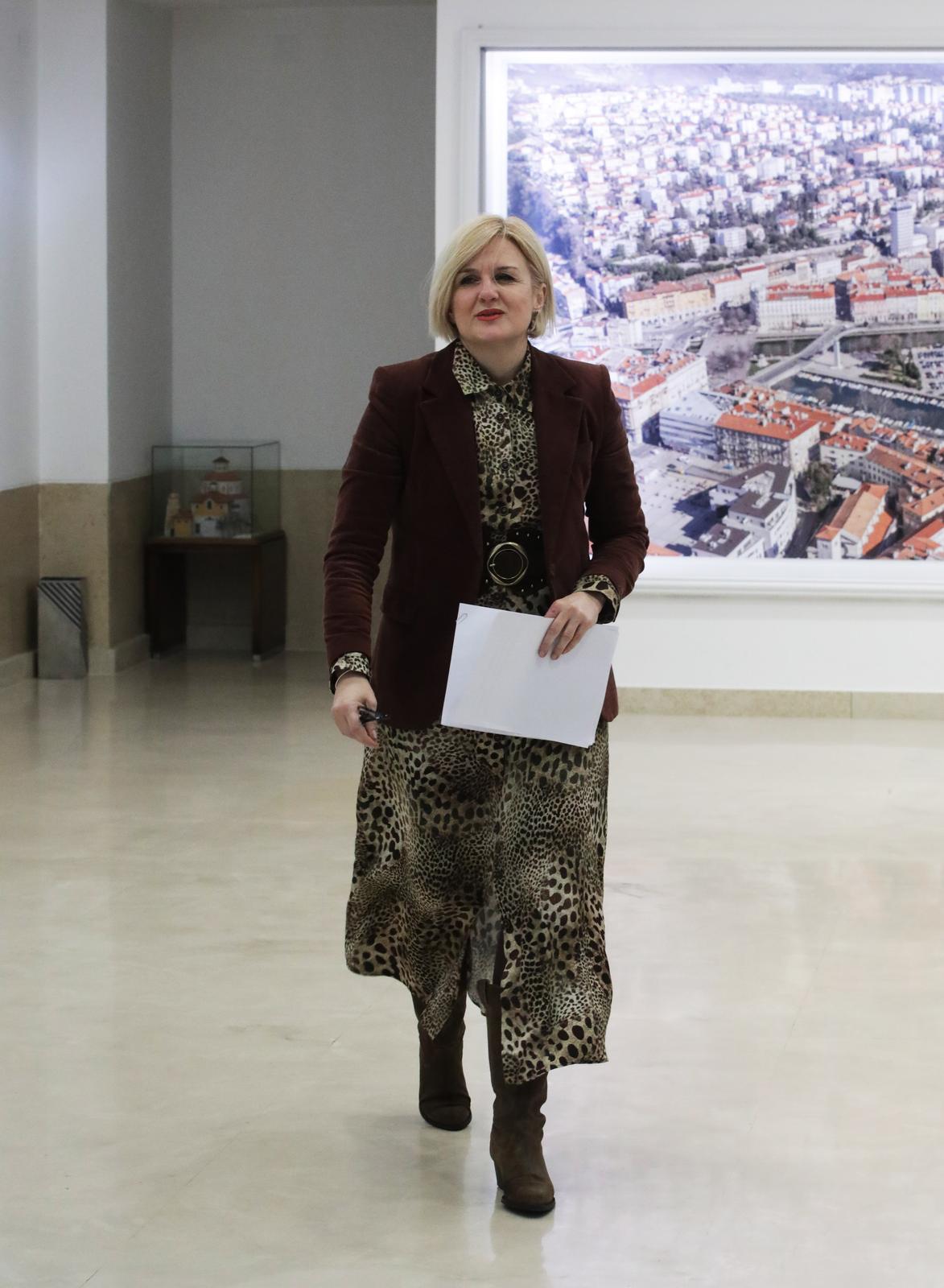 Rijeka: Gradonačelnica Iva Rinčić na konferenciji za novinare