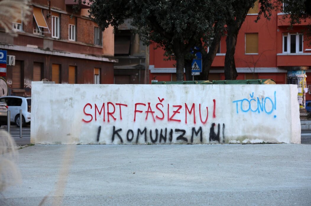 Rijeka: Grafiti s porukama o fašizmu i komunizmu