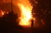 Požar kod Omiša: Zatvorena magistrala,gore automobili i brodovi