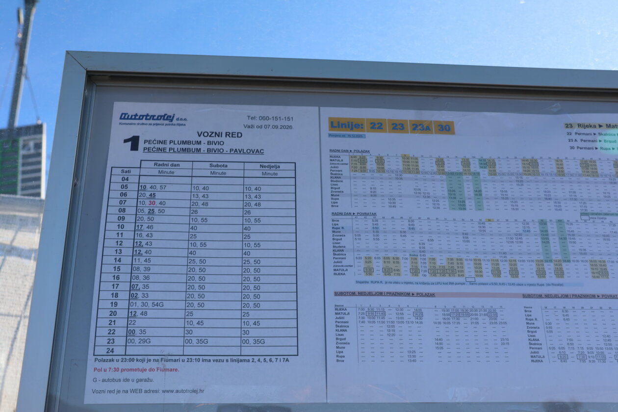 Autobusna stanica Skalete linija 1