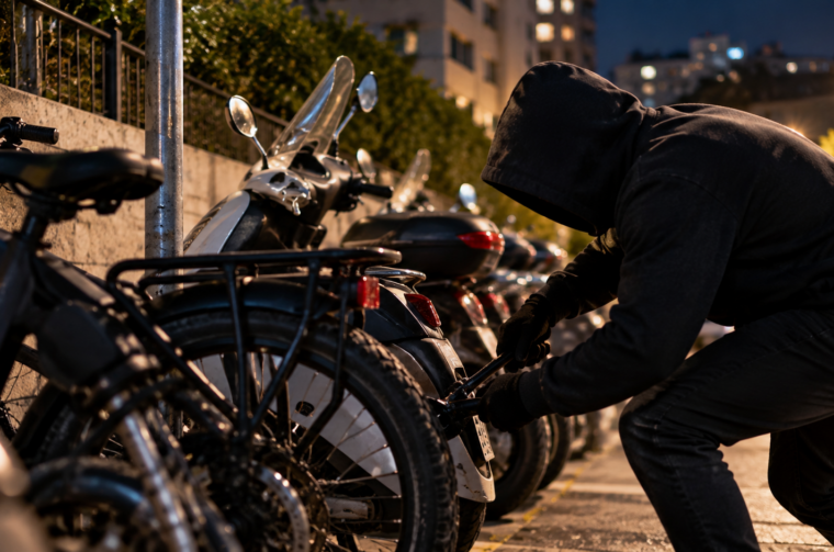 Nocturnal Scooter Lock Break-In Nocturnal Scooter Lock Break-In