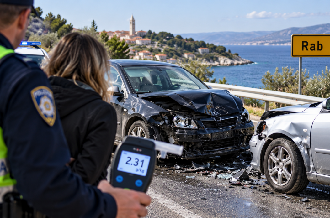 Prometna nesreća na obali kod Raba