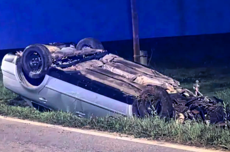 nesreća požega auto na krovu